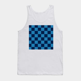 Checked pattern - blue checkerboard Tank Top